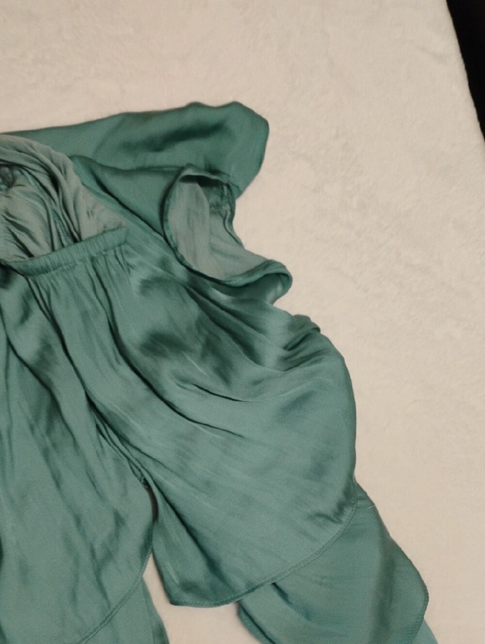 dolan Teal Off-Shoulder Ruffle Top - Picture 4 of 6